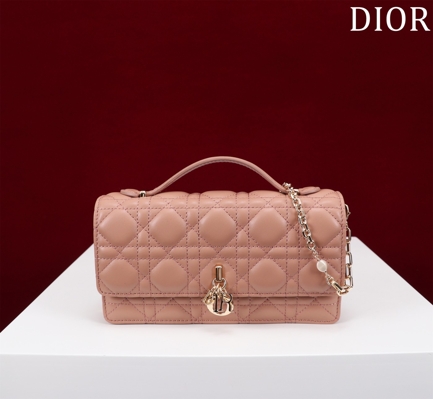 My Dior Mini Bag Blush Cannage Lambskin